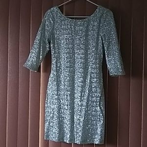 Silver sequin dress. Sparkle for days